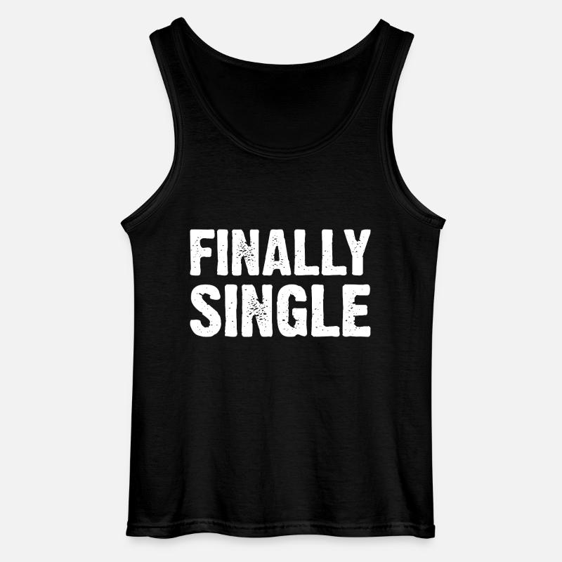 Finally Single - Gildan Männer Tank Top - Schwarz