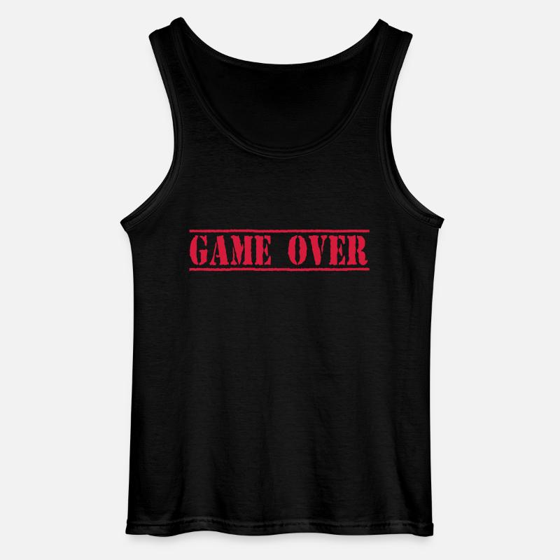 Game Over - Gildan Männer Tank Top - Schwarz