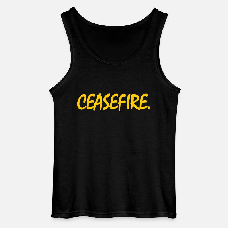 ceasefire - Gildan Männer Tank Top - Schwarz