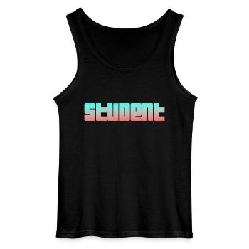 Logo de l’étudiant - Débardeur Gildan Homme - noir - Devant - AI Model Male 185 dark (185cm)