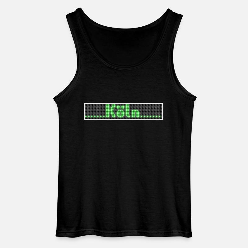 Koeln LED Display Gruen - Gildan Männer Tank Top - Schwarz