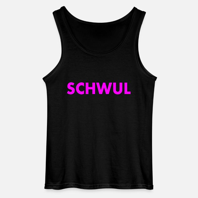 Schwul - Gildan Männer Tank Top - Schwarz