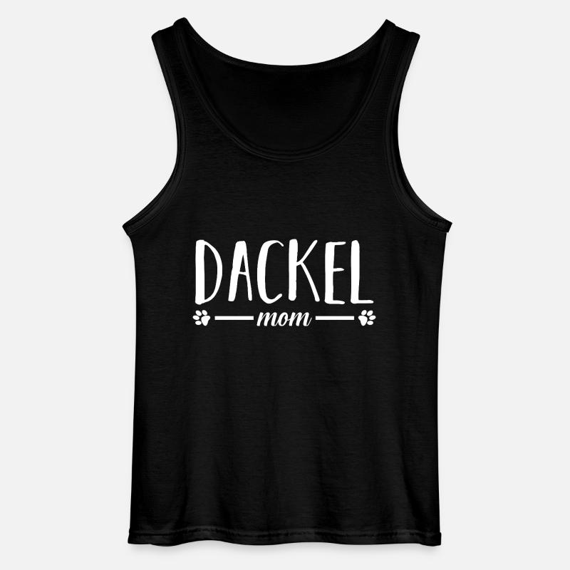 Mama Mutter Hund Dackel - Gildan Männer Tank Top - Schwarz