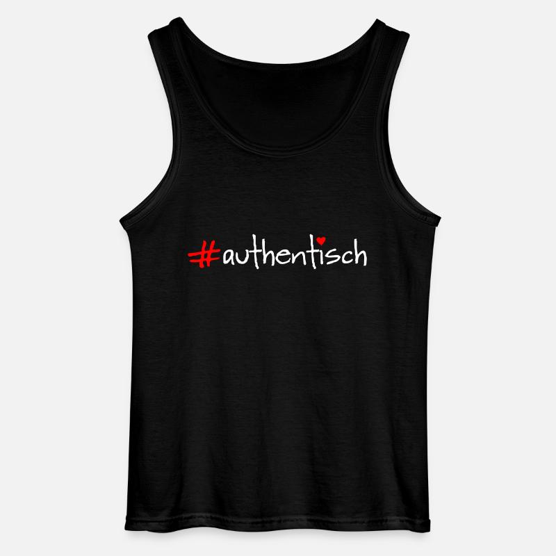 authentisch - Gildan Männer Tank Top - Schwarz