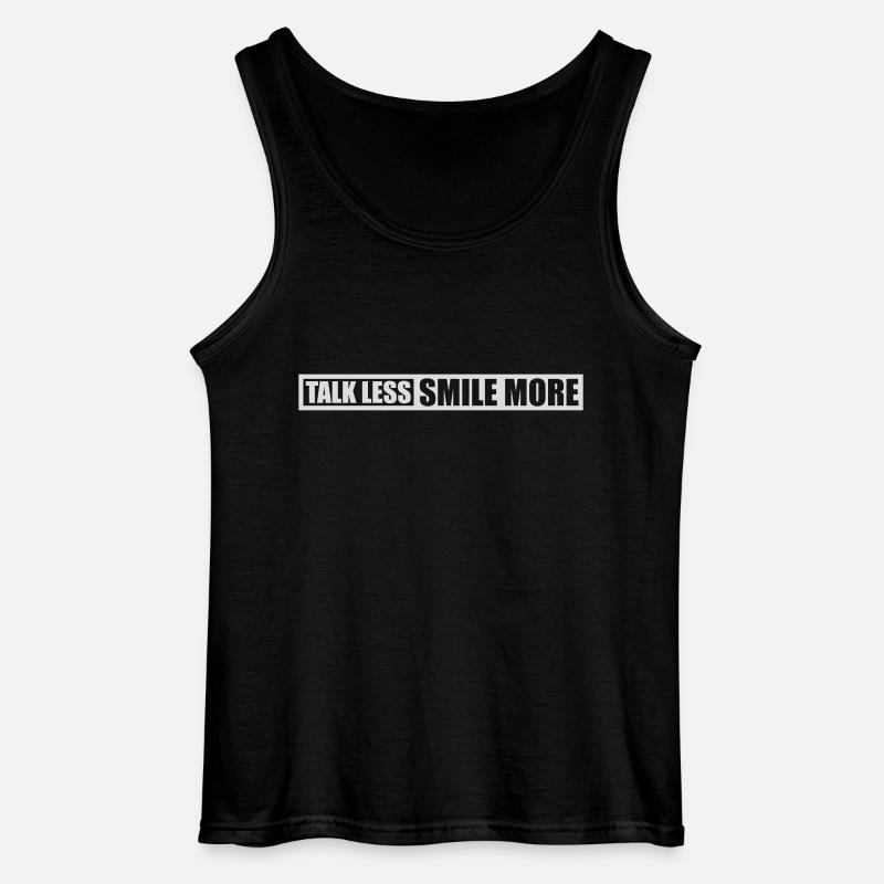 talk less smile more - Gildan Men’s Tank Top - black