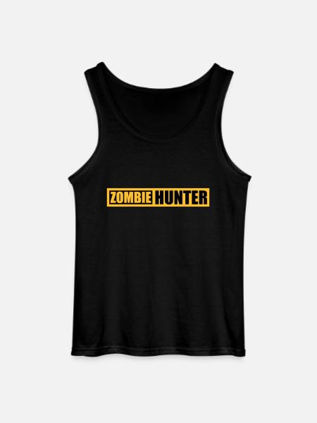 zombie hunter Halloween Quote - Gildan Men’s Tank Top - black