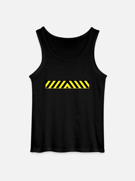 Warning 2 Warnbalken - Gildan Männer Tank Top - Schwarz