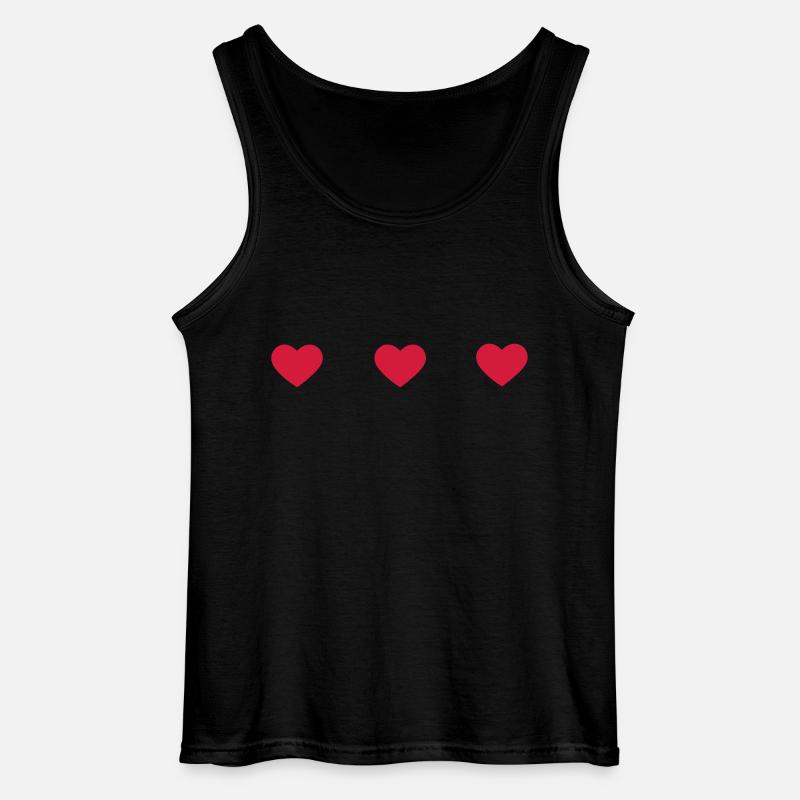 drei herzchen - Gildan Männer Tank Top - Schwarz
