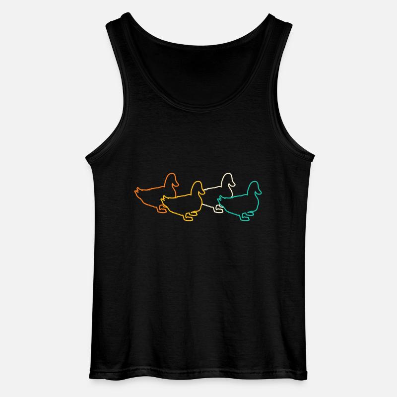 Enten - Gildan Männer Tank Top - Schwarz