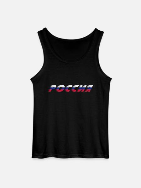 Россия триколор - Gildan Männer Tank Top - Schwarz