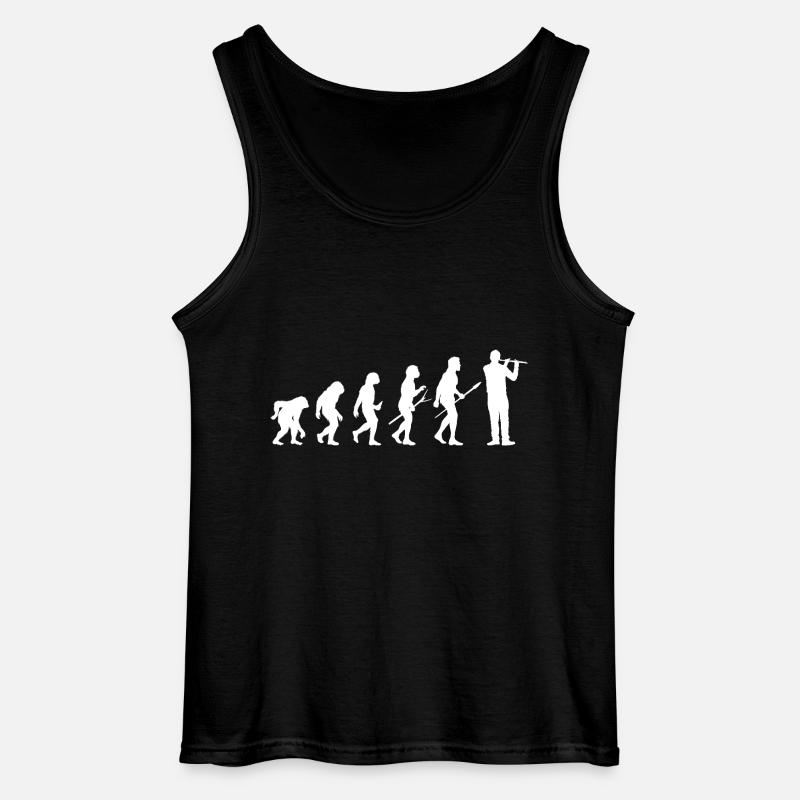 Flötist Evolution Querflöte - Gildan Männer Tank Top - Schwarz