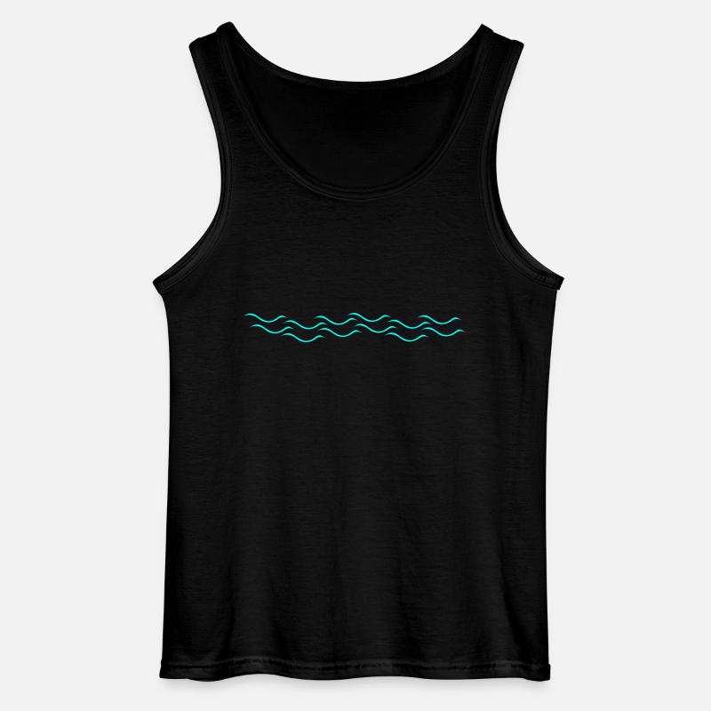 wasser - Gildan Männer Tank Top - Schwarz