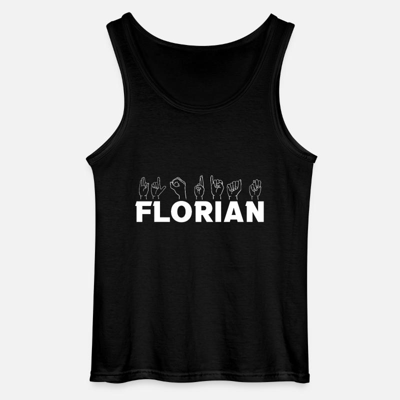 Gebärdensprache Florian - Gildan Männer Tank Top - Schwarz