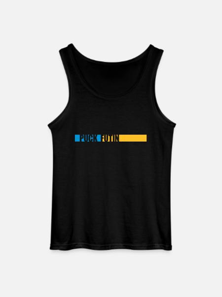 puck futin logo design - Gildan Men’s Tank Top - black