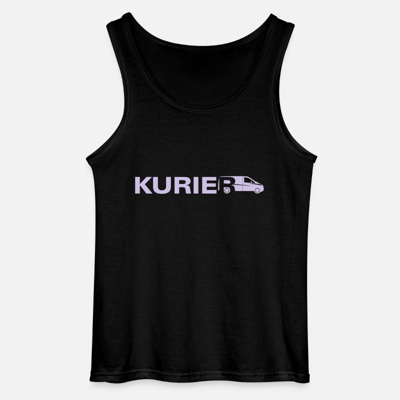 Kurier - Gildan Männer Tank Top - Schwarz