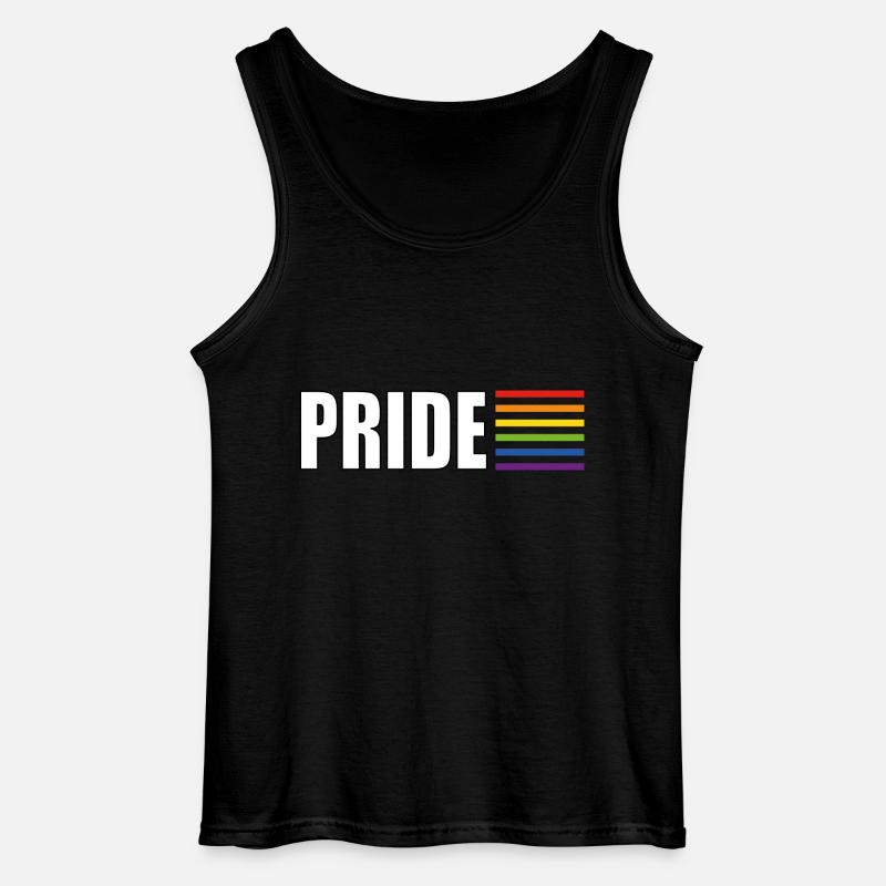 Pride Regenbogenflagge - Gildan Männer Tank Top - Schwarz