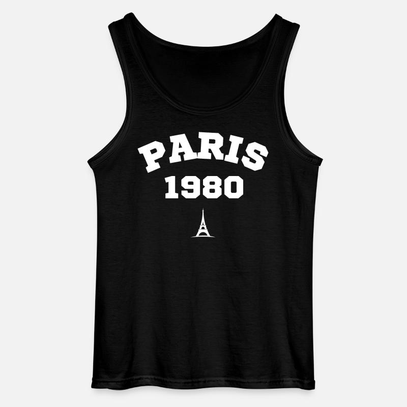 Paris 1980 - Gildan Männer Tank Top - Schwarz
