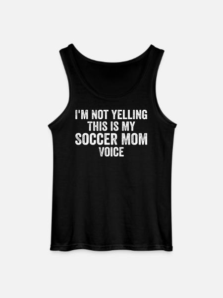 Lustige Fußball-Mutter-Stimme - Gildan Männer Tank Top - Schwarz