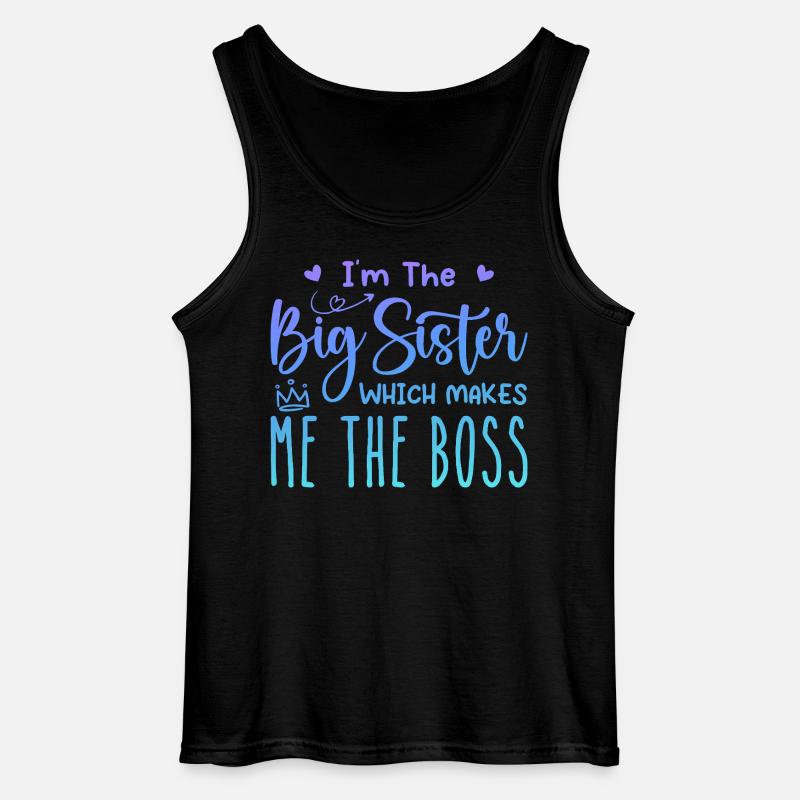 Ich bin die große Schwester - Gildan Männer Tank Top - Schwarz