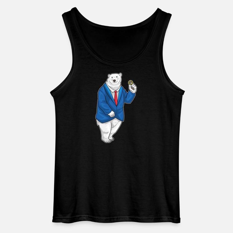 Eisbär Bräutigam Ehering Hochzeit - Gildan Männer Tank Top - Schwarz