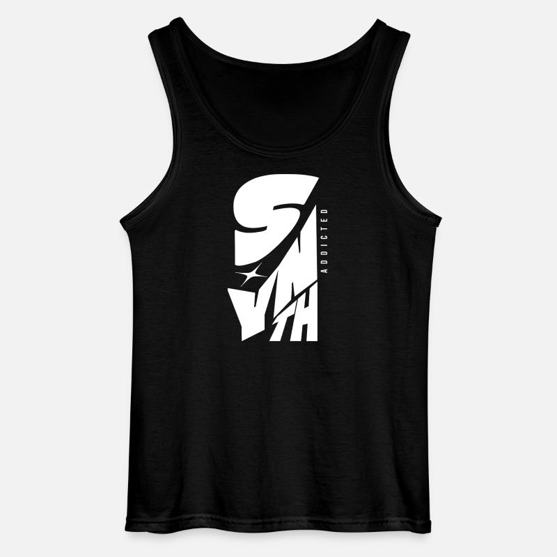 Synth Addicted Synthesizer Modular - Gildan Männer Tank Top - Schwarz