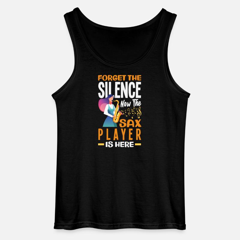 Saxofon - Gildan Männer Tank Top - Schwarz