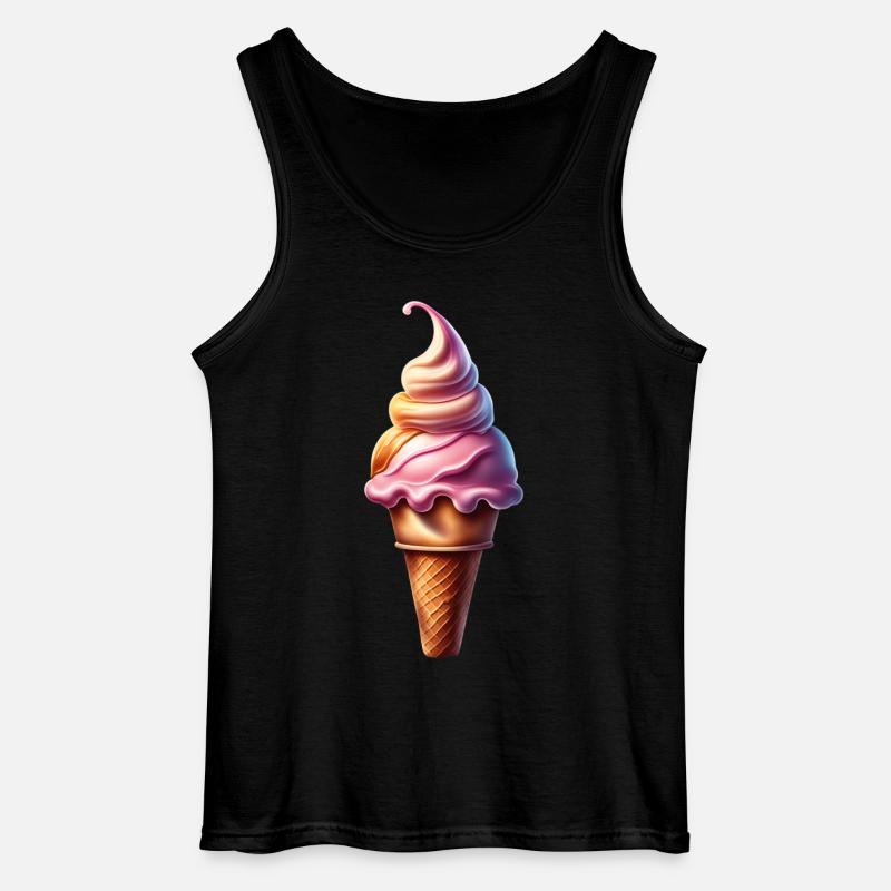 Süße Eiswaffel - Gildan Männer Tank Top - Schwarz