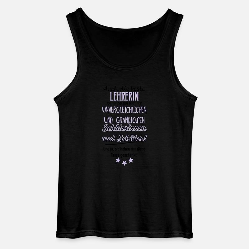 Beste Lehrerin Tasse - Gildan Männer Tank Top - Schwarz