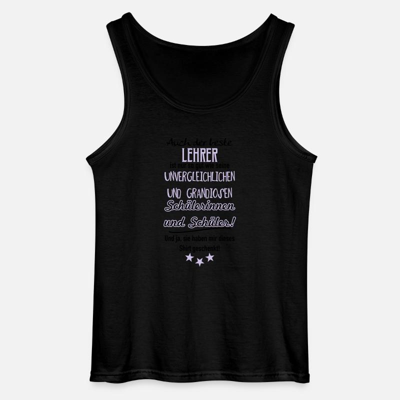 Bester Lehrer Shirt - Gildan Männer Tank Top - Schwarz