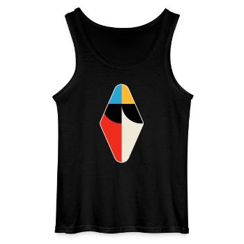 Fünf Farben: Spiel mit Form und Farbe - Gildan Männer Tank Top - Schwarz - Vorne - AI Model Male 185 dark (185cm)