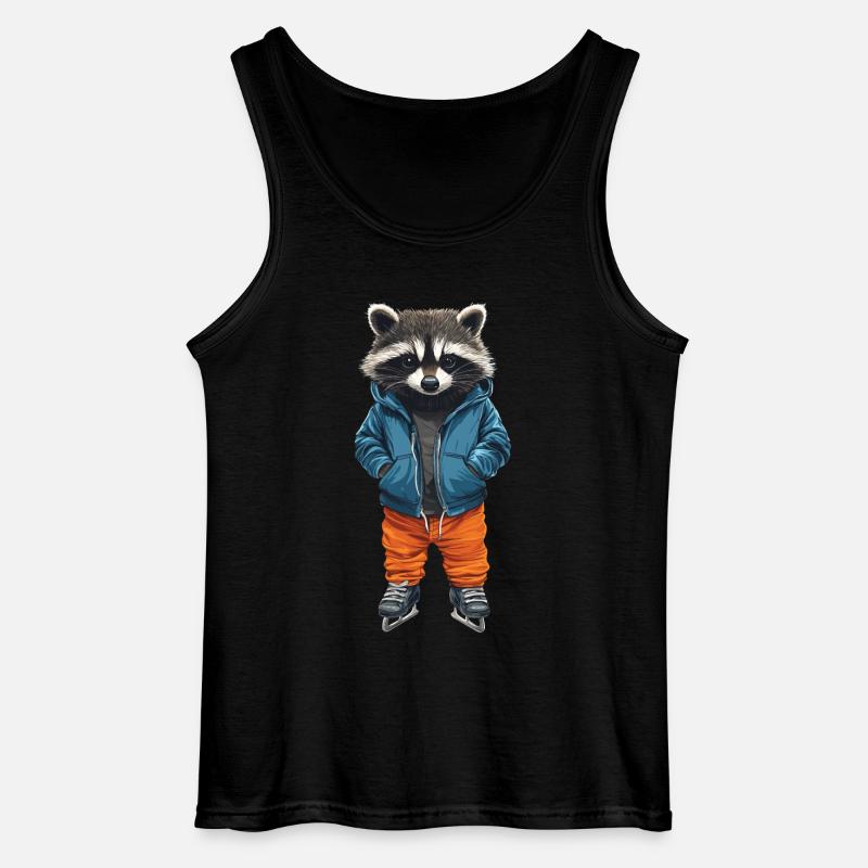 Waschbär - Gildan Männer Tank Top - Schwarz