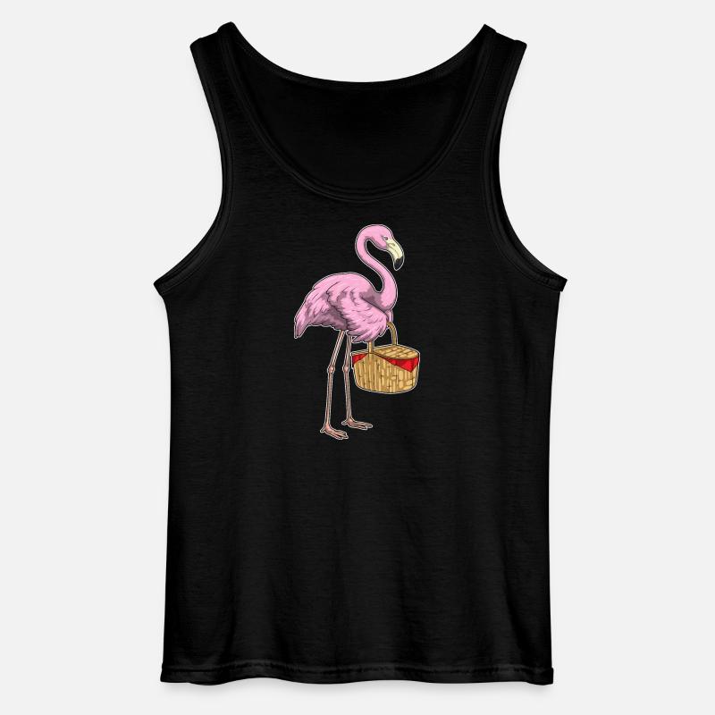 Flamingo Picknick Korb - Gildan Männer Tank Top - Schwarz