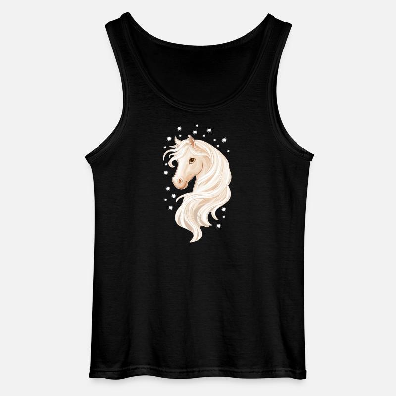 Pferd mit Sternen - Gildan Männer Tank Top - Schwarz