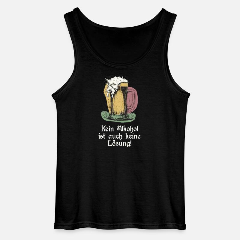 Lustiger Bier Spruch - Gildan Männer Tank Top - Schwarz