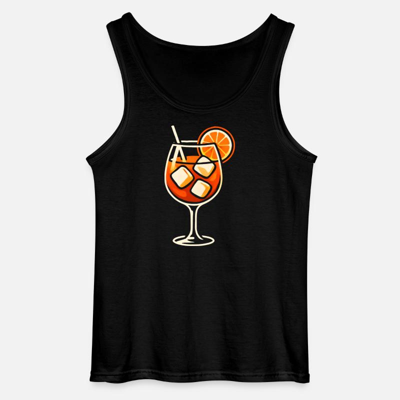 Party Spritz Glas Geschenkidee - Gildan Männer Tank Top - Schwarz