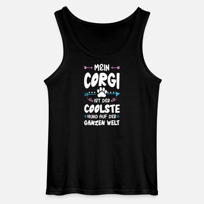 corgi hund spruch - Gildan Männer Tank Top - Schwarz