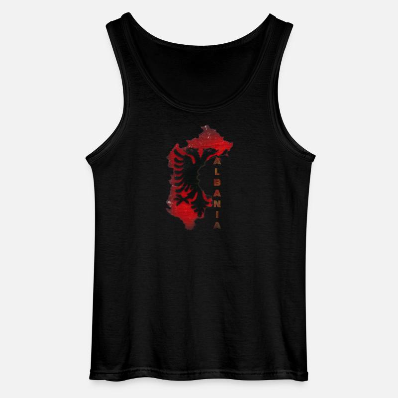 Albania - Gildan Männer Tank Top - Schwarz