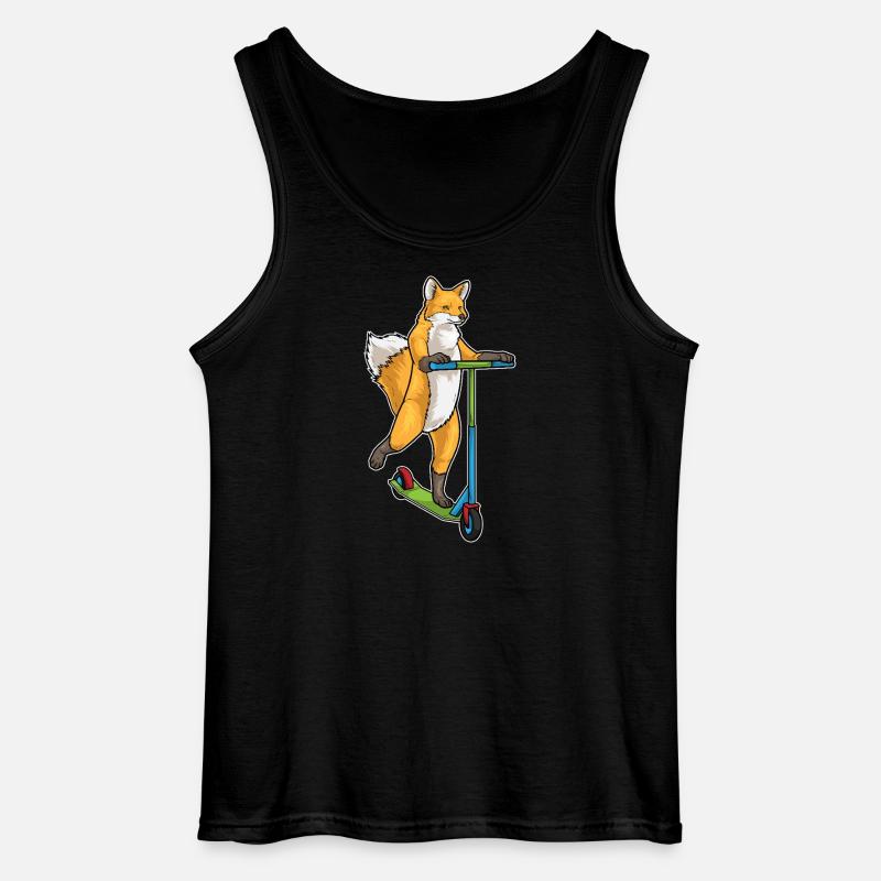 Fuchs Tretroller - Gildan Männer Tank Top - Schwarz