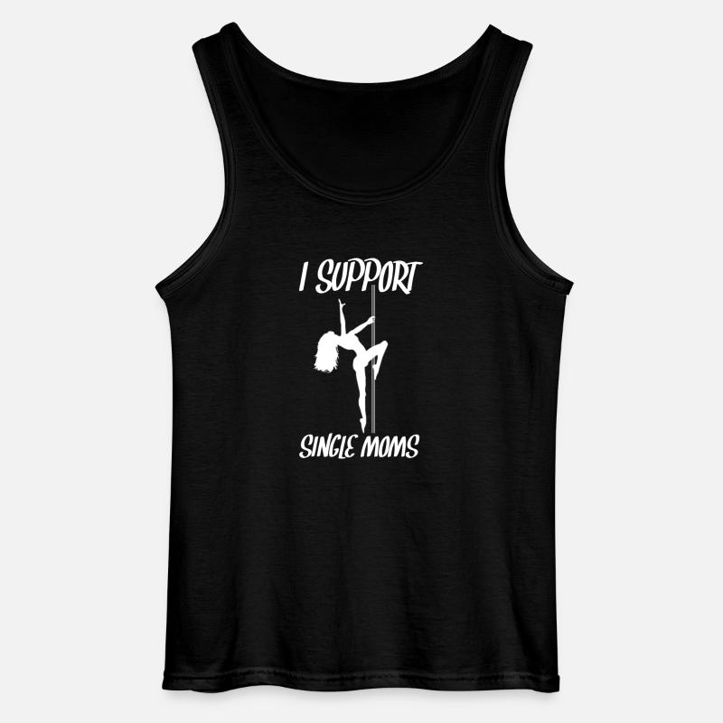 I SUPPORT SINGLE MOMS - Gildan Männer Tank Top - Schwarz