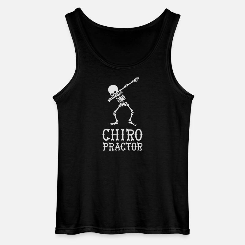 Dab dabbing skeleton chiropractor - Gildan Männer Tank Top - Schwarz