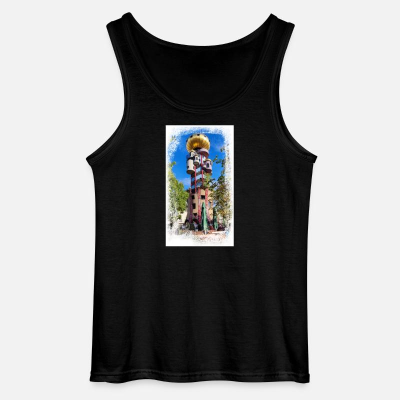 Kunterbunter Turm beim Kuchlbauer - Gildan Männer Tank Top - Schwarz