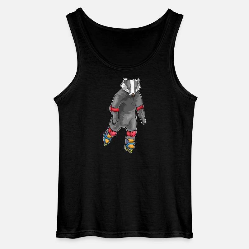 Dachs Inline skating Inline skates - Gildan Männer Tank Top - Schwarz