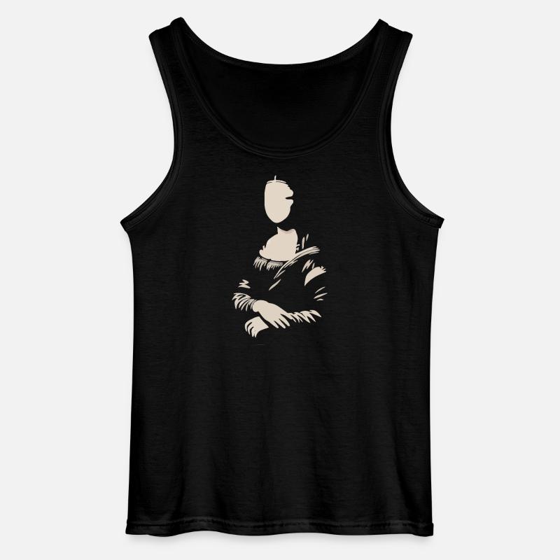 Mona Lisa (La Joconde) blank - Gildan Männer Tank Top - Schwarz