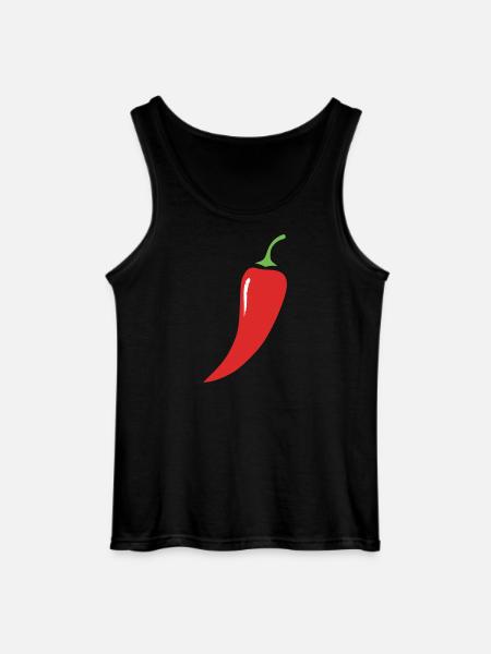 Red Chili Pepper Vegetables - Gildan Men’s Tank Top - black