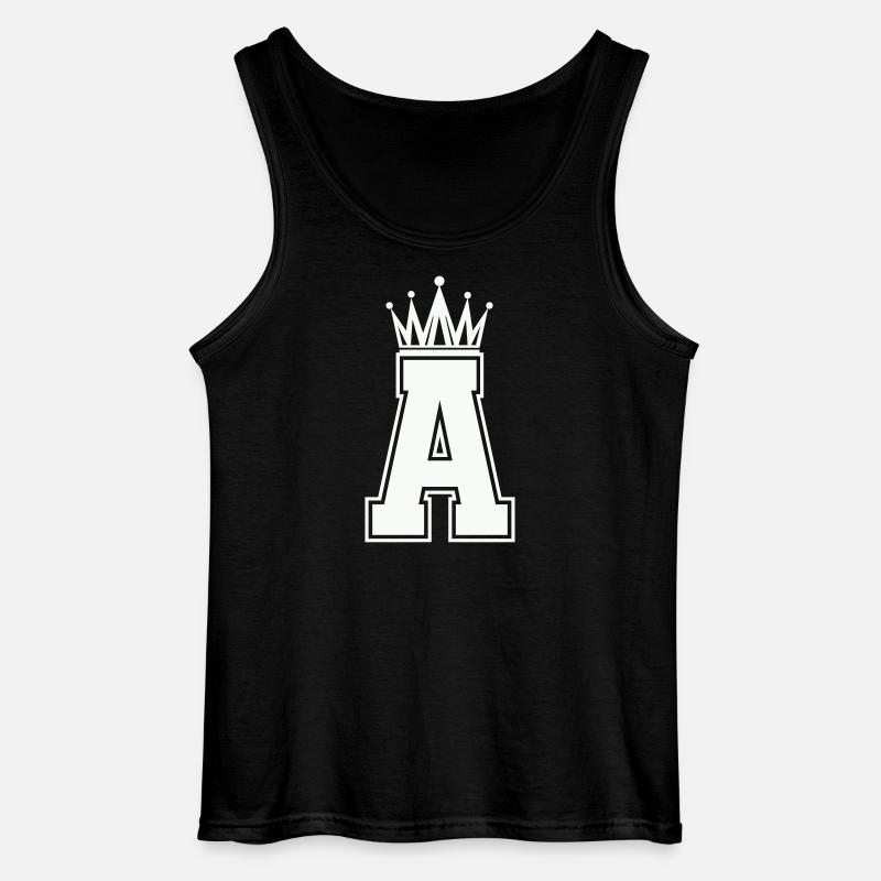 Königliches A-Initial-Logo - Gildan Männer Tank Top - Schwarz