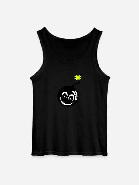 bomb smiley bomb wick 907 - Gildan Men’s Tank Top - black