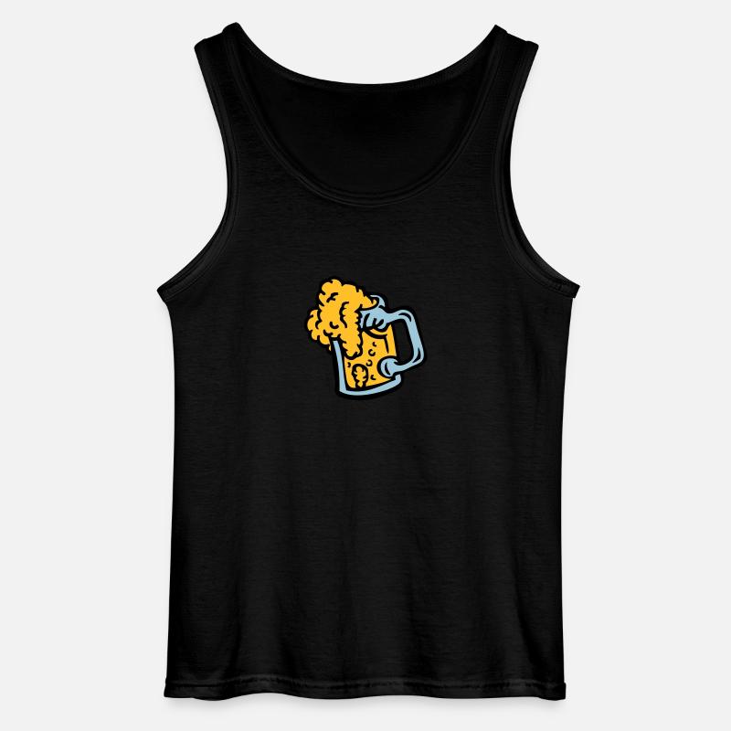 Alkohol, Bier, Bierglas Blende 409 - Gildan Männer Tank Top - Schwarz
