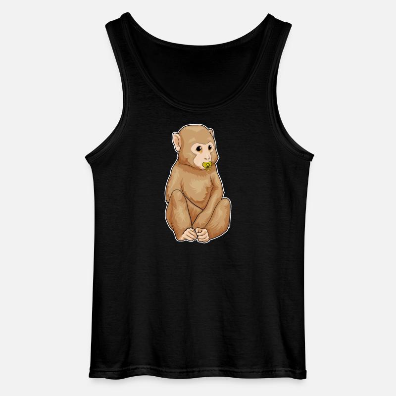 Affe Schnuller - Gildan Männer Tank Top - Schwarz