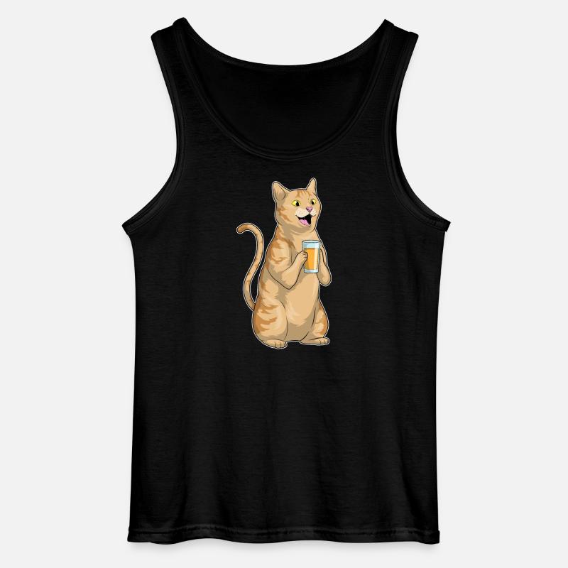 Katze Saft - Gildan Männer Tank Top - Schwarz