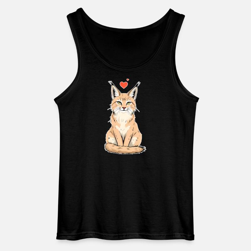 Luchs mit Herz – Wild & Liebevoll - Gildan Männer Tank Top - Schwarz